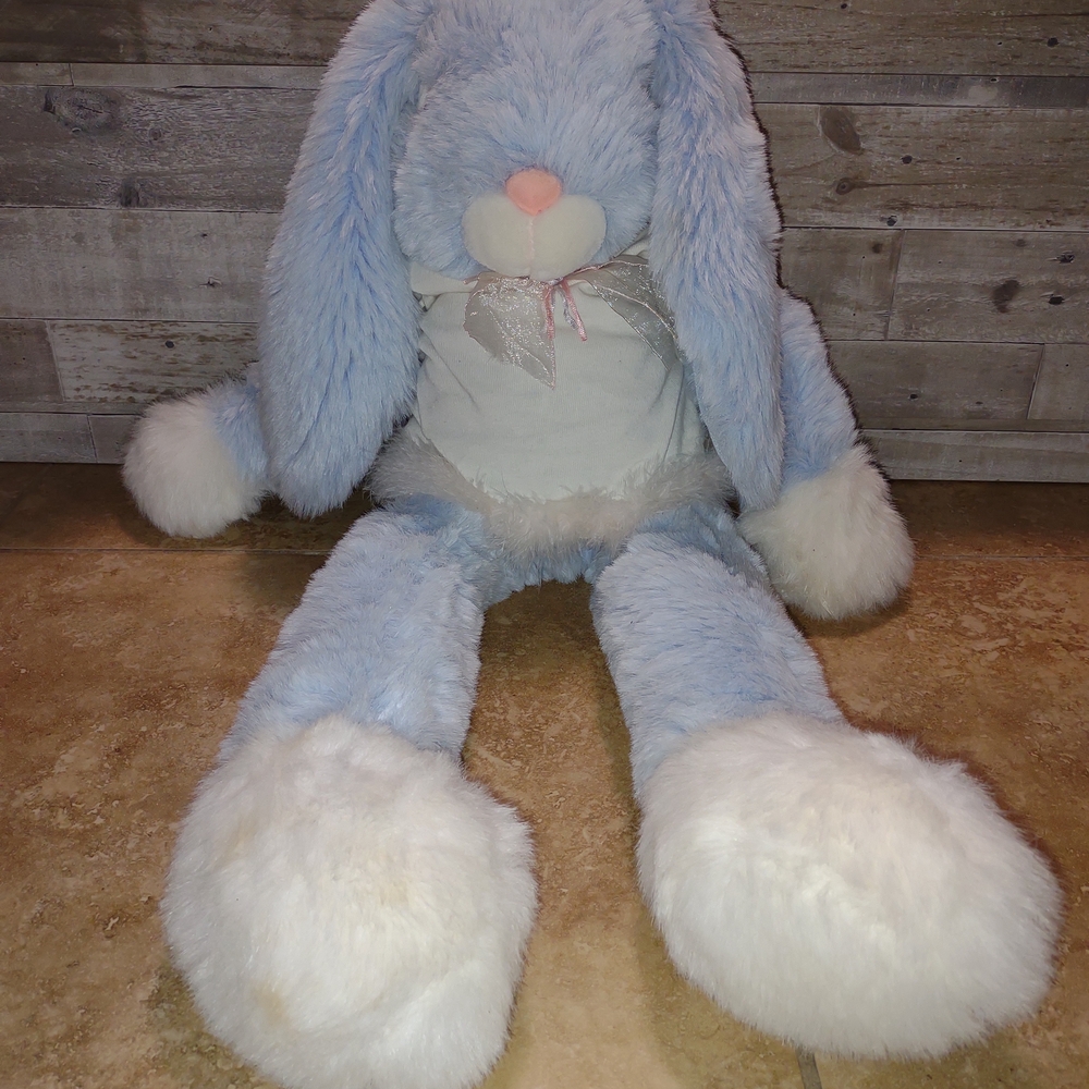 Plush Blue Bunny Soft Toy for Kids